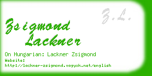 zsigmond lackner business card